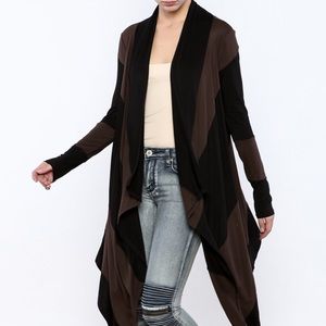Reborn J Long Sleeve Open Wrap Cardigan